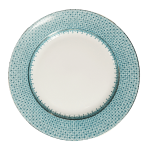 Mottahedeh Turquoise Lace Bread + Butter Plate - 7.25"