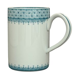 Mottahedeh Turquoise Lace Mug - 4.25"
