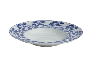 Mottahedeh Blue Shou Rim Soup Plate - 10"