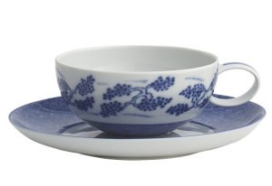 Mottahedeh Blue Shou Breakfast Cup & Saucer