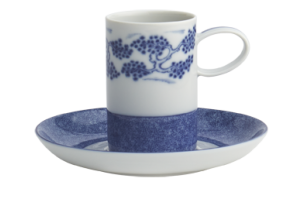 Mottahedeh Blue Shou Demitasse Cup & Saucer