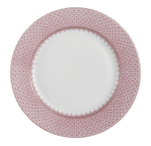 Mottahedeh Pink Lace Dessert Plate - 8.5"