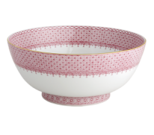 Mottahedeh Pink Lace Round Serving Bowl - 9"
