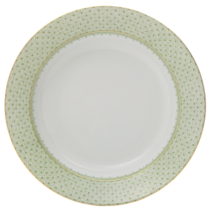 Mottahedeh Apple Green Lace Rim Soup Plate - 9"