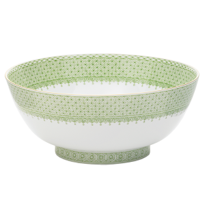 Mottahedeh Apple Green Lace Round Bowl - 9"