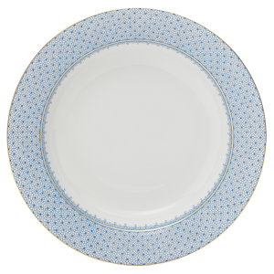 Mottahedeh Cornflower Blue Lace Rim Soup Plate - 9"