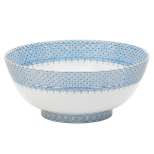 Mottahedeh Cornflower Blue Lace Round Bowl - 9"