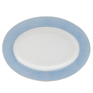 Mottahedeh Cornflower Blue Lace Platter - 15"