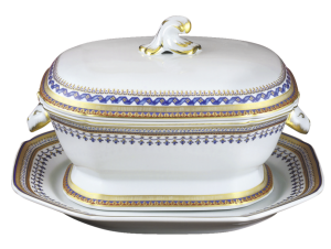 Mottahedeh Chinoise Blue Tureen & Platter