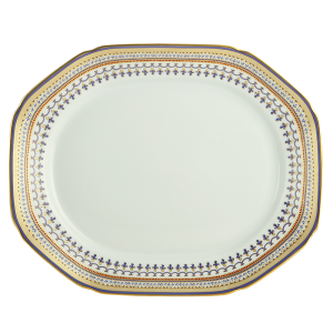 Mottahedeh Chinoise Blue Octagonal Platter - 15"