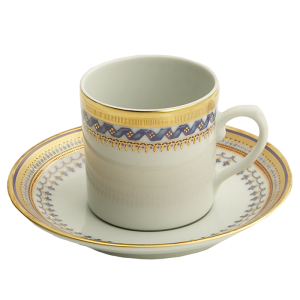 Mottahedeh Chinoise Blue Demitasse Cup & Saucer