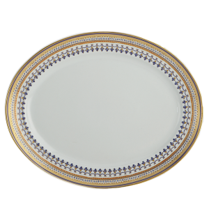 Mottahedeh Chinoise Blue Oval Platter - 14"