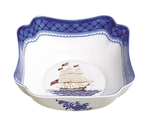 Mottahedeh American Constitution Ship Small Square Bowl