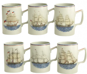 Mottahedeh American Ship Mugs - Set of 6