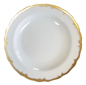 Mottahedeh Chelsea Gold Feather Dessert Plate - 8.25"