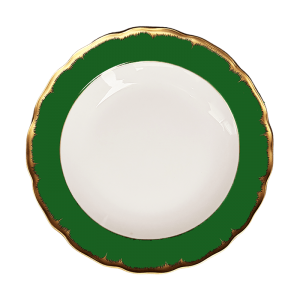 Mottahedeh Chelsea Feather Ivy Green  Dinner Plate - 10"