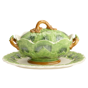 Mottahedeh Grape Leaf Tureen / Stand