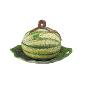 Mottahedeh Melon Box Tureen with Stand Small