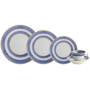 Mottahedeh Indigo Wave 5 Piece  Setting