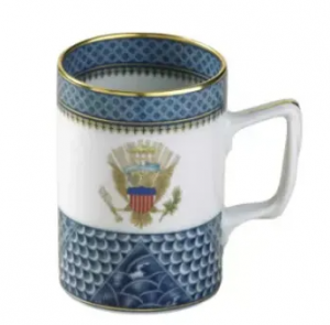Mottahedeh Indigo Wave Mug w/Eagle