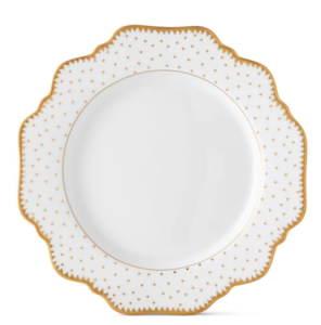 Anna Weatherley Simply Anna Antique Polka Gold Brerad Plate - 6.5"