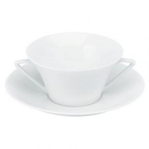 Philippe Deshoulieres Seychelles White Cream Soup Saucer
