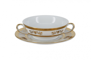 Deshoulieres Orsay White Cream Soup Saucer