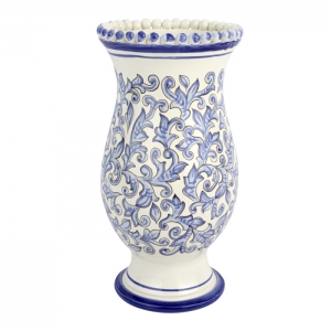 Vietri Scorrimento Blu Tall Vase - 16"