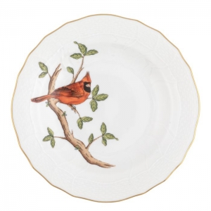 Herend Songbirds Dessert Plate - Cardinal