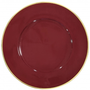 Anna Weatherley Charger - Crimson