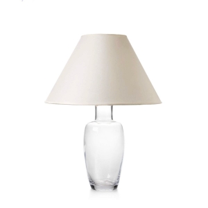 Simon Pearce Fairlee Lamp - Tall w/ Linen Empire Shade