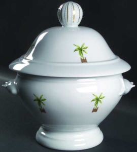 Maldives Philippe Deshoulieres Maldives  Footed Soup Tureen With Lid