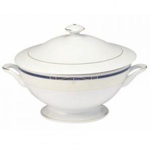 Scala Blue Gold Filet Philippe Deshoulieres Scala Blue Gold Filet Footed Soup Tureen With Lid