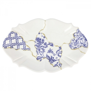Vietri Storia Baroque Oval Platter - 21.75"