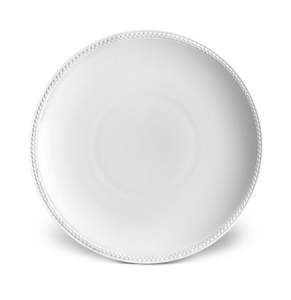 L'Objet Soie Tressee White Soup Plate