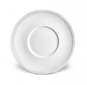 L'Objet Soie Tressee White Saucer