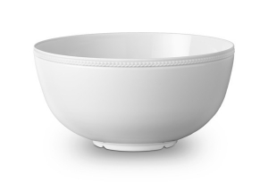 L'Objet Soie Tressee White Serving Bowl