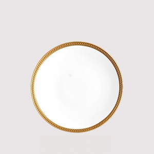 L'Objet Soie Tressee Gold Dessert Plate