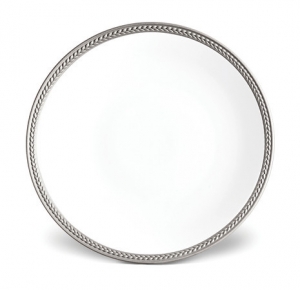 L'Objet Soie Tressee Platinum Dessert Plate