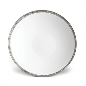 L'Objet Soie TresseePlatinum Soup Plate