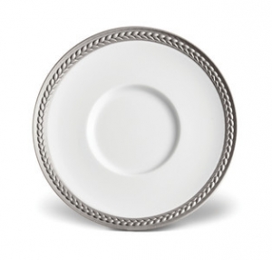 L'Objet Soie Tressee Platinum Saucer