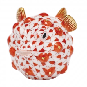 Herend Puffer Fish - Rust