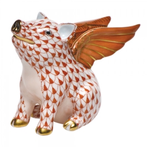 Herend When Pigs Fly - Rust