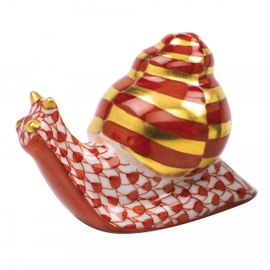 Herend Baby Snail - Rust