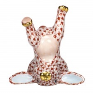 Herend Handstand Bunny Rust