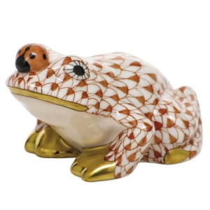 Herend Frog w/ Ladybug - Rust