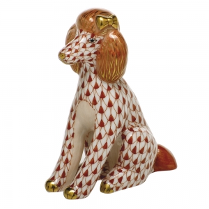 Herend Poodle - Rust