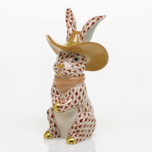 Herend Cowboy Bunny - Rust