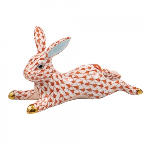 Herend Lounging Bunny - Rust