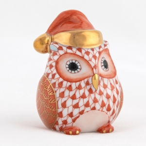 Herend Winter Owl - Rust